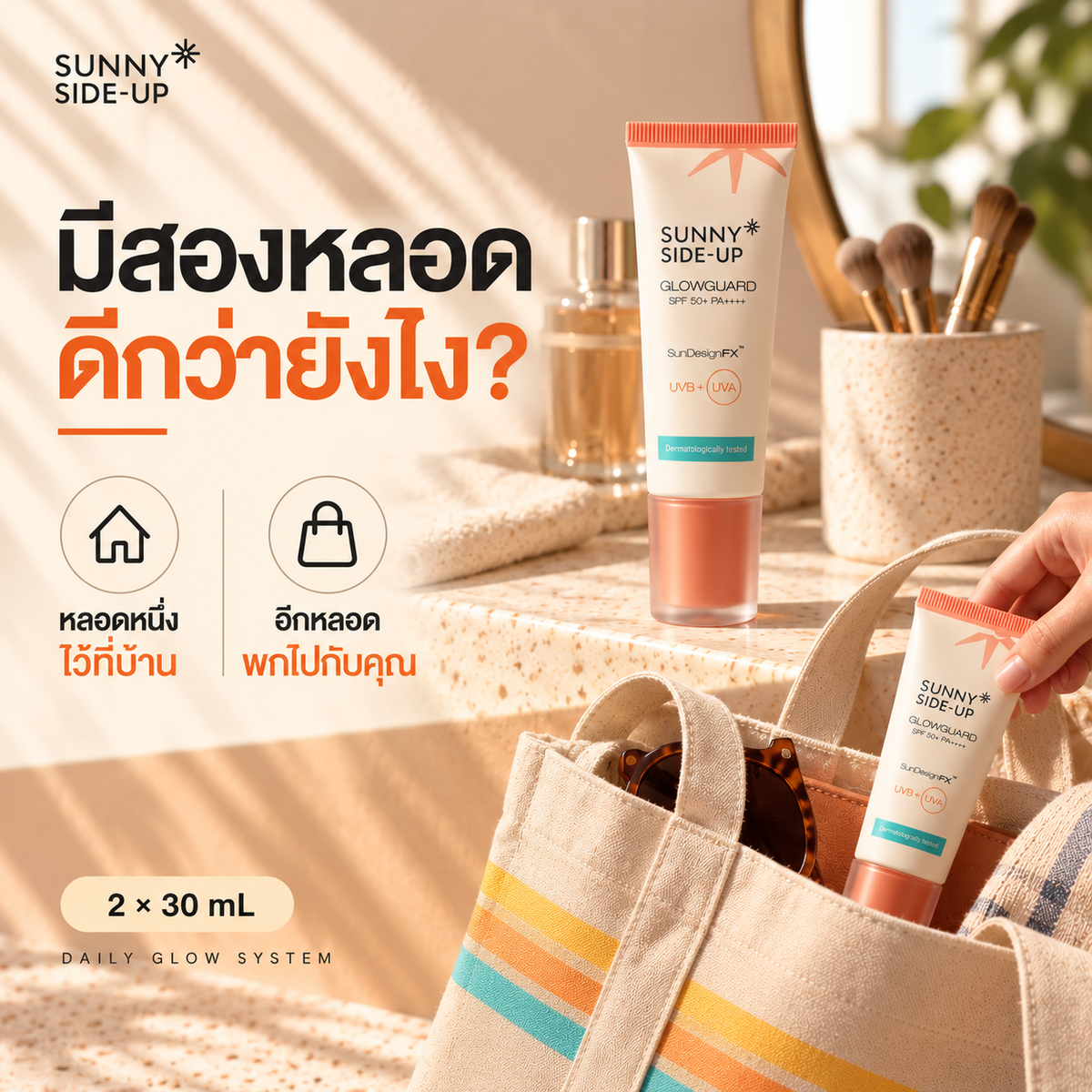 (Pre-order) Sunny Side-Up™ GlowGuard SPF 50+ PA++++ 30ML Duo set